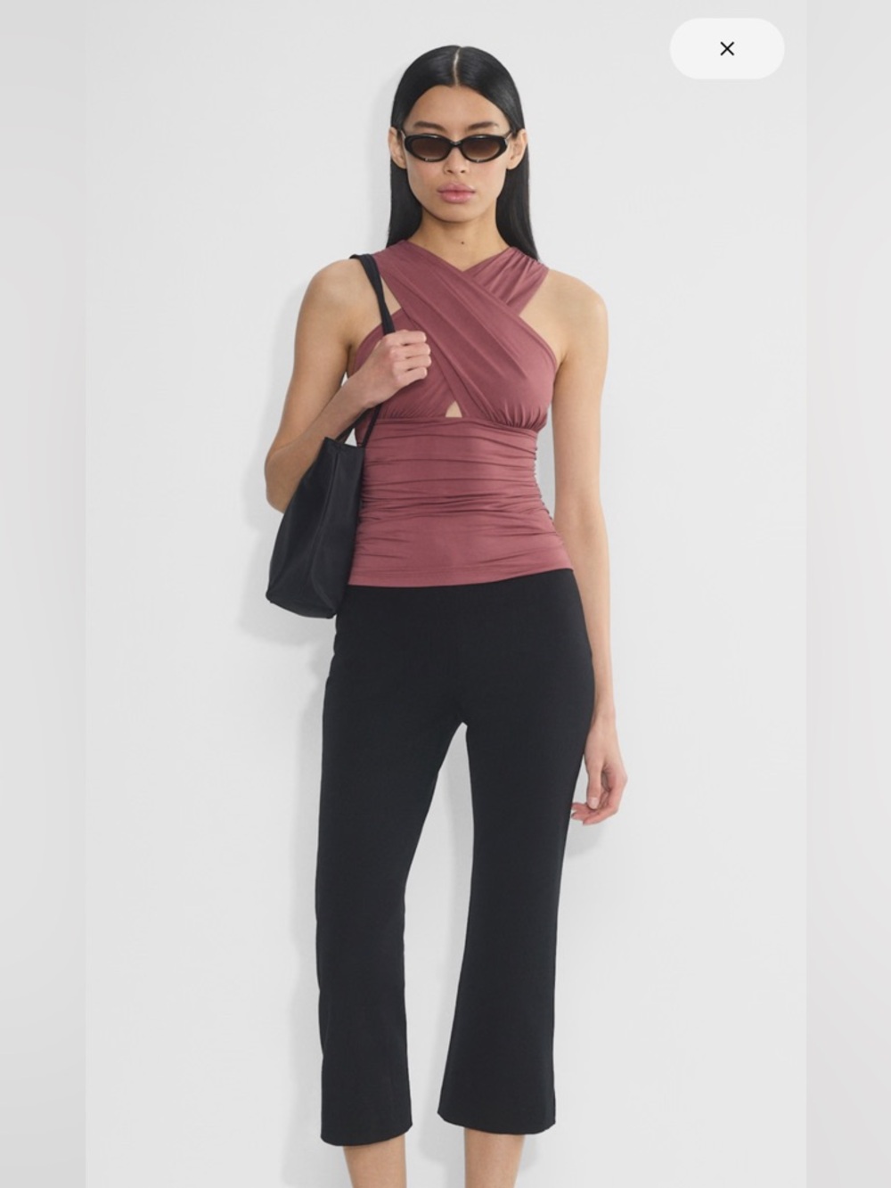 Aritzia Anjou top in Dusty Rose